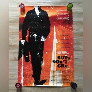 1999 Vintage Boys Don’t Cry Movie Poster / Hilary Swank / Chloe Sevigny / LGBTQ